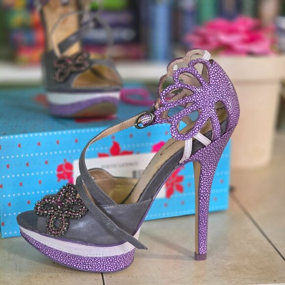 NIB Poetic Licence “Good To Be Bad” Sandals – Gray and Purple, US 7M - Picture 2 of 10